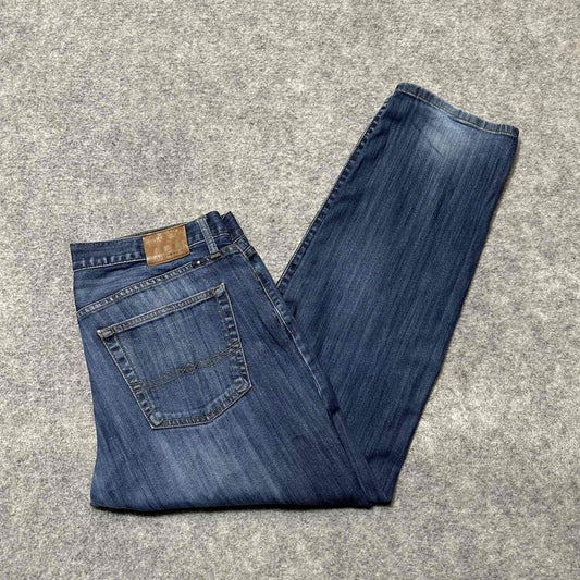 Lucky Brand 221 Men's Straight Frayed Hem Jeans Size 36x30 Blue Medium Wash