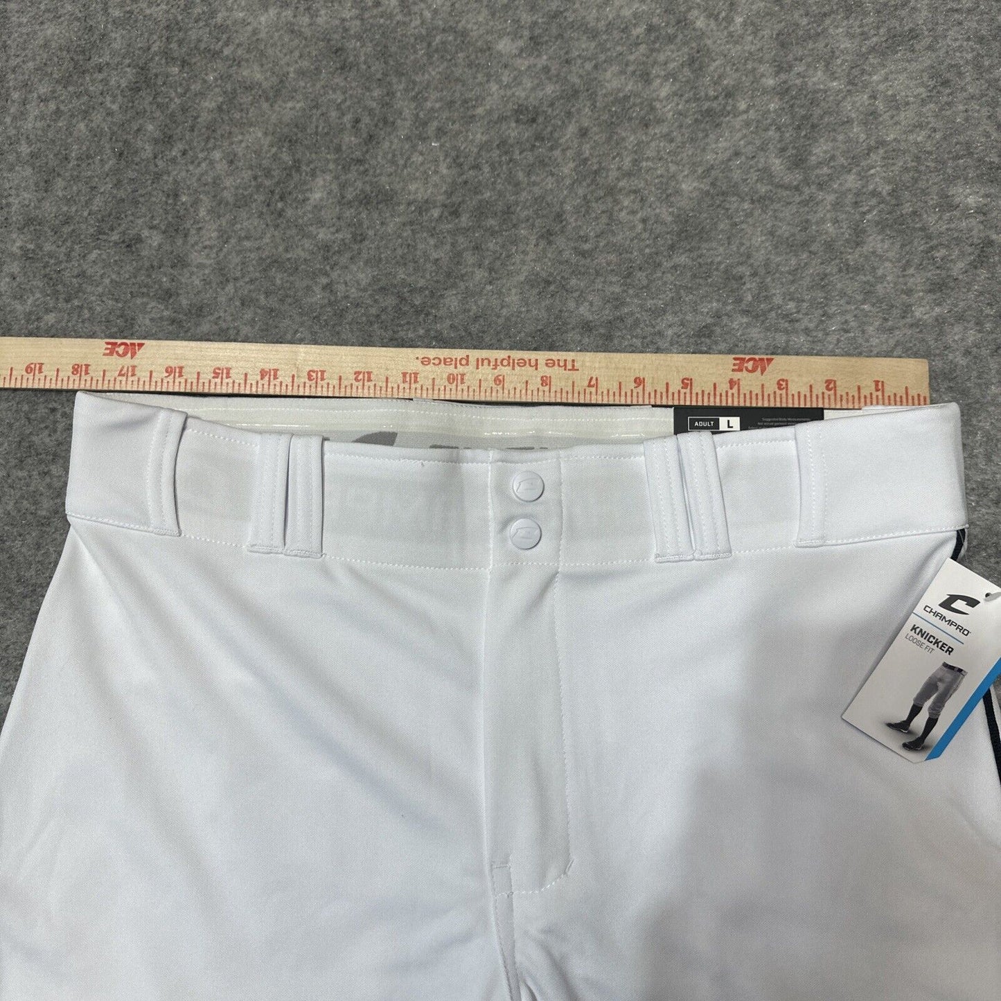 Champro Kincker Loose Fit Men's Baseball Pants Size L White Cropped Pants
