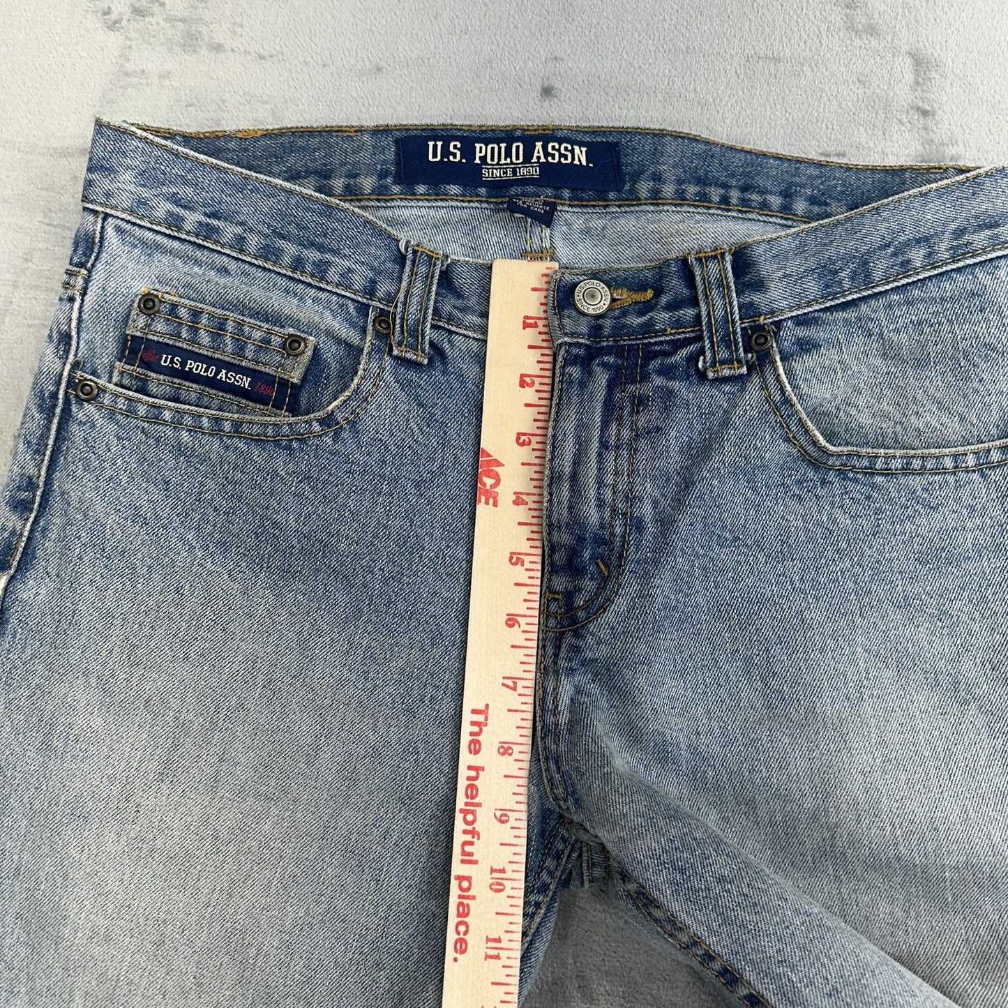 Vintage U.S. Polo Assn. Straight Leg Jeans Men's 30x32 Light Wash Blue