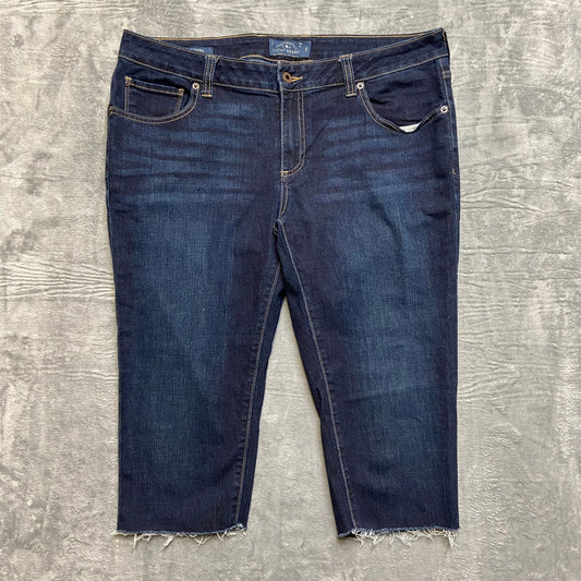 Lucky Brand Ginger Skinny Jeans Women's Size 14W Blue Denim Medium Wash Cropped