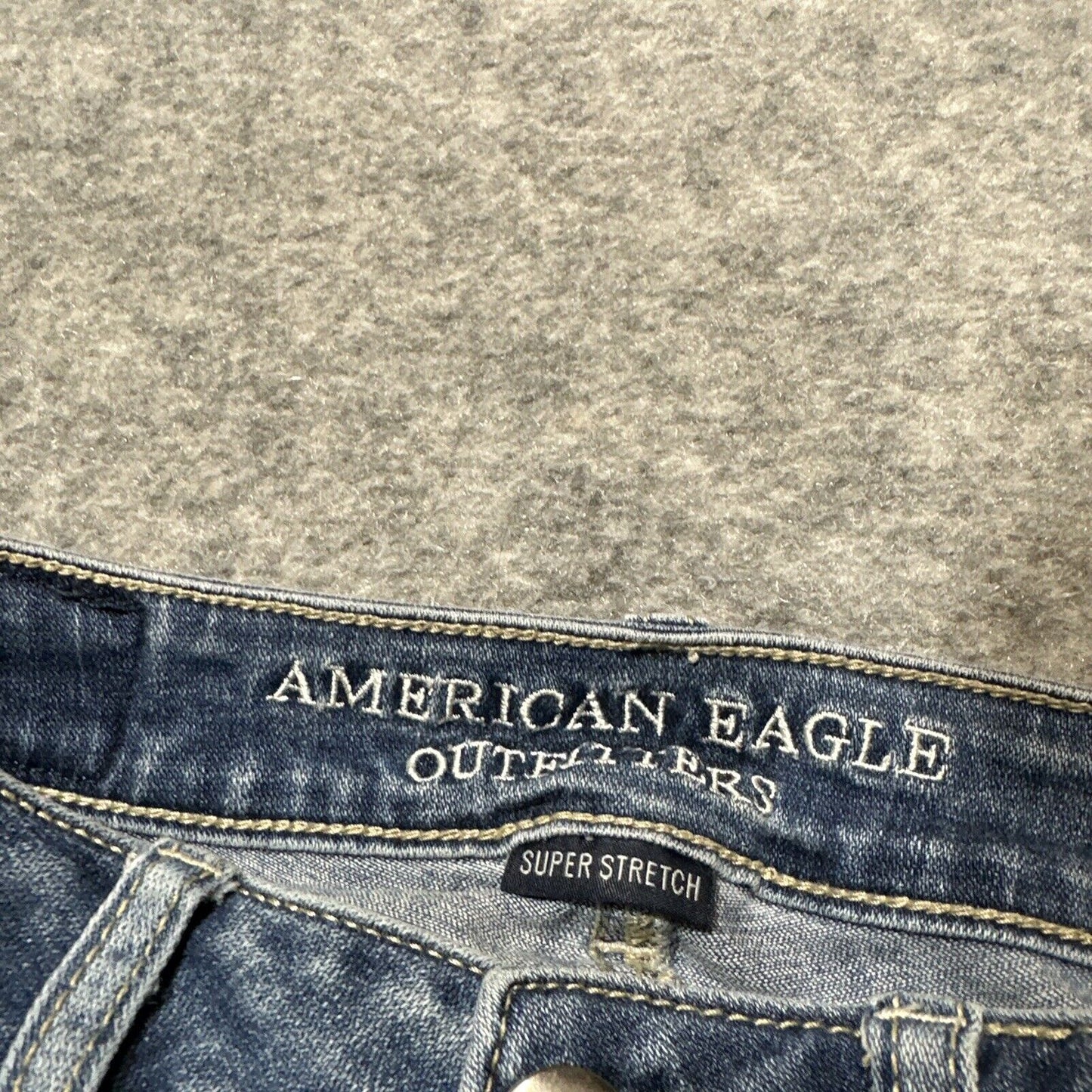 American Eagle Super Stretch Women's Distressed Hi Rise Jegging Size 0 Blue