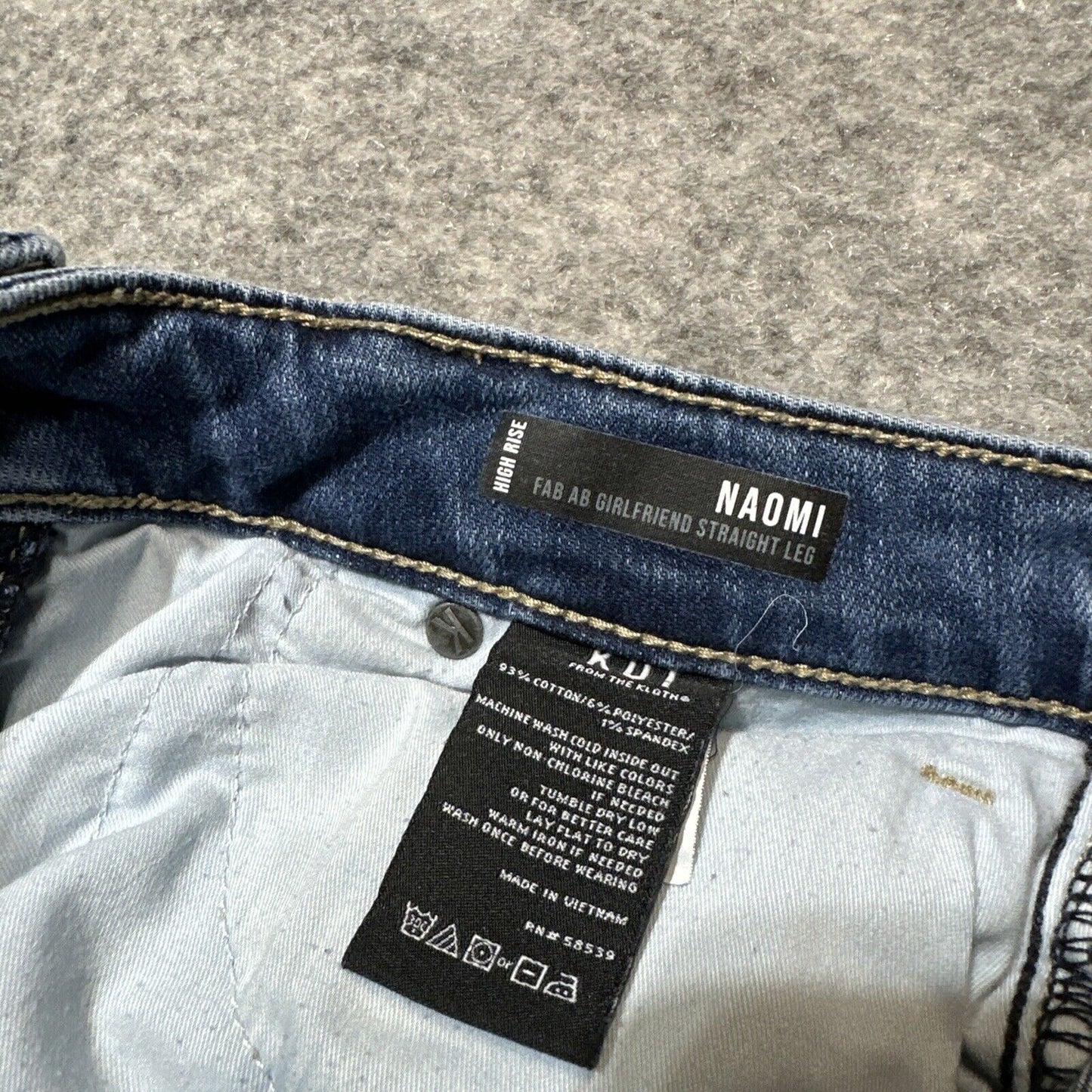 KUT From The Kloth Naomi Fab AB Girlfriend Straight Leg Women's Jeans Size 0