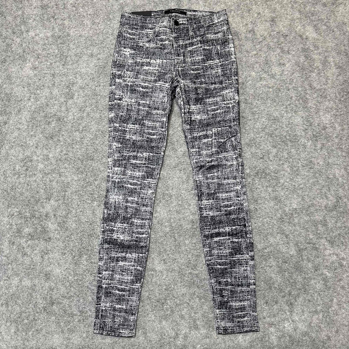 New J Brand Women's Mid Rise Super Skinny Pants Sz 27 Fog Ghost Rose White Pants