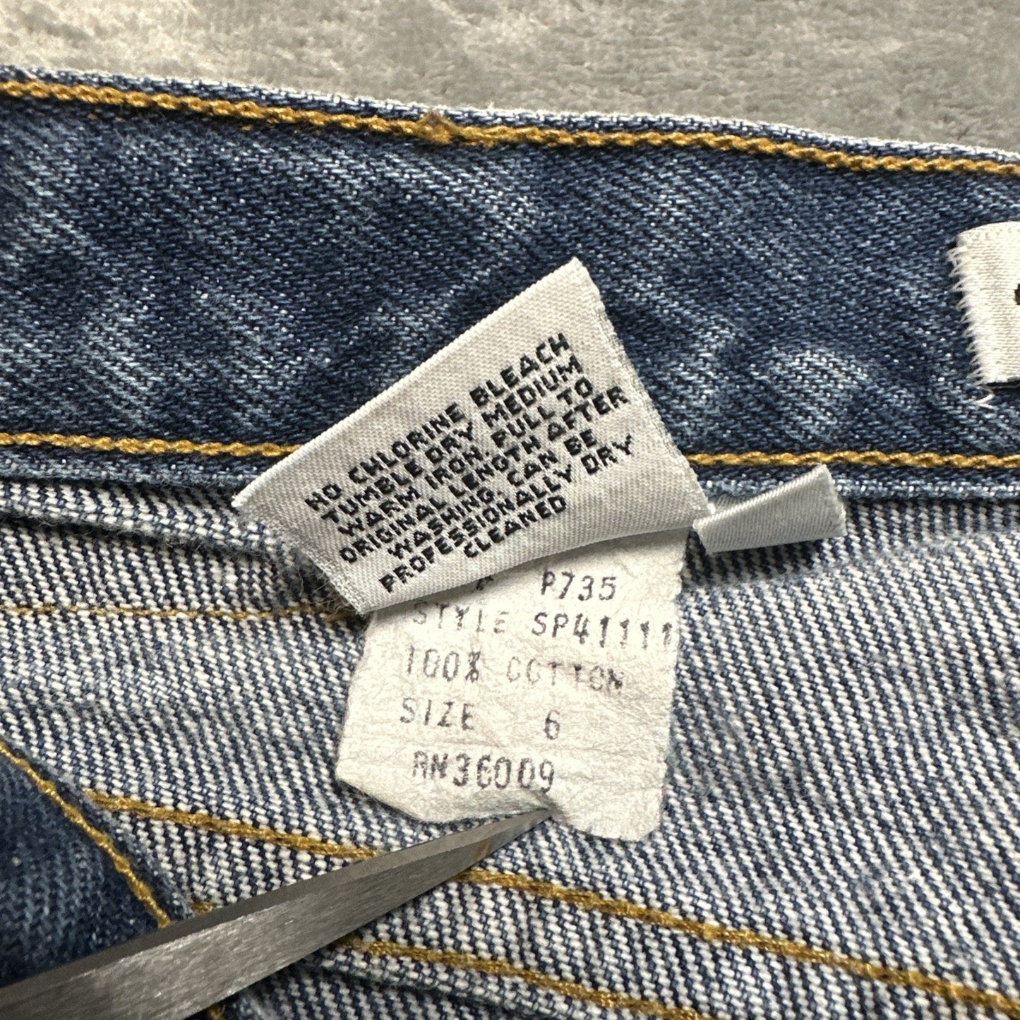 Vintage Calvin Klein Sport Straight Jeans Women's Petite 6P Dark Blue Denim