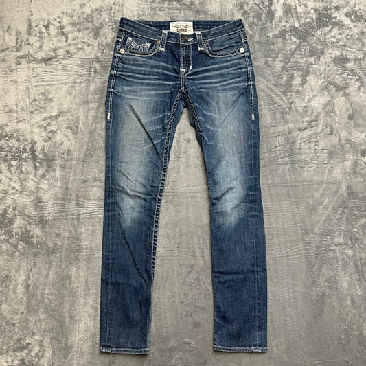 Vintage Big Star Straight Jeans Women's Size 27 Blue Denim *stain in picture*
