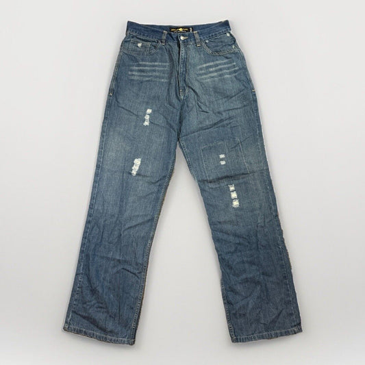 Vintage Jordan Craig Distressed Baggy Jeans Men's Size 34x32 Blue Denim Skater