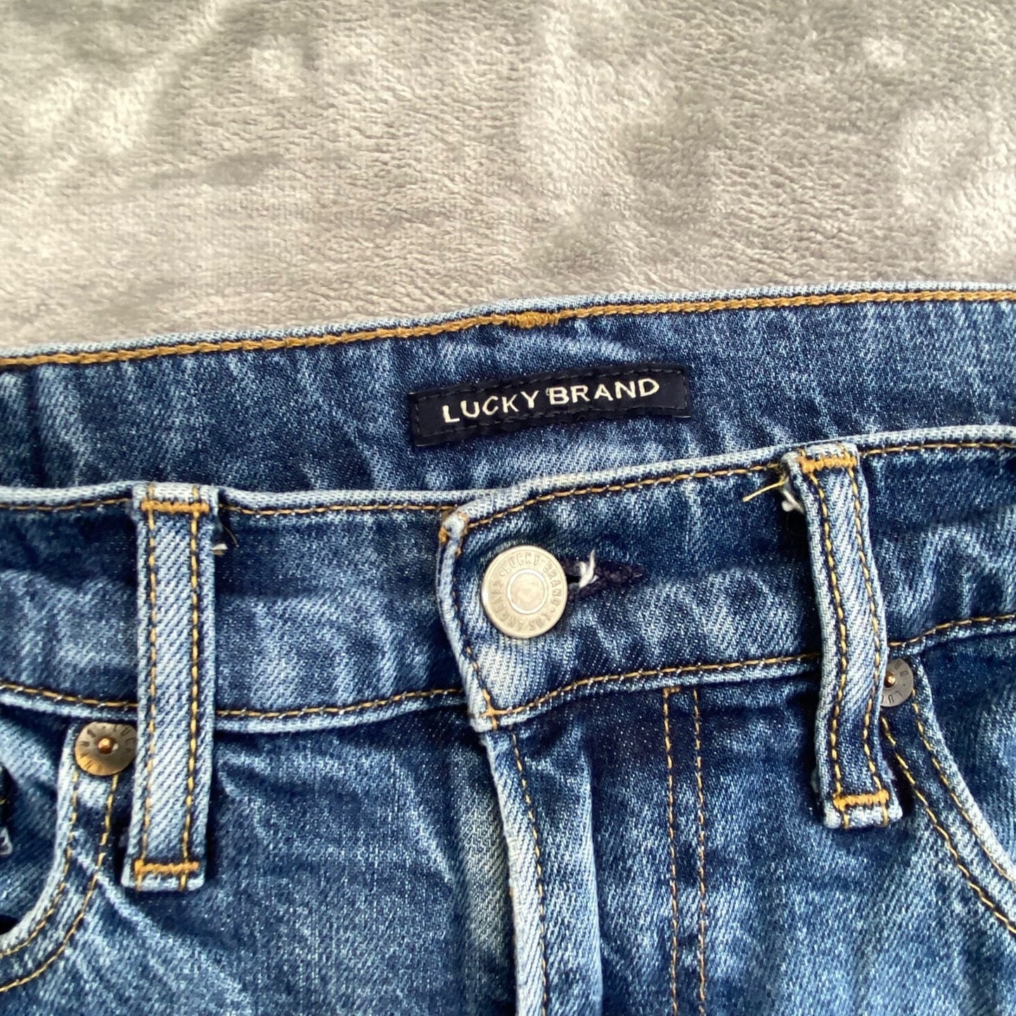Lucky Brand 121 Slim Straight Jeans Men's 32x32 Blue Denim Casual