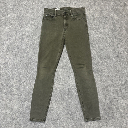 Gap 1969 Resolution Women's True Skinny Jeans Size 26 Petite Green