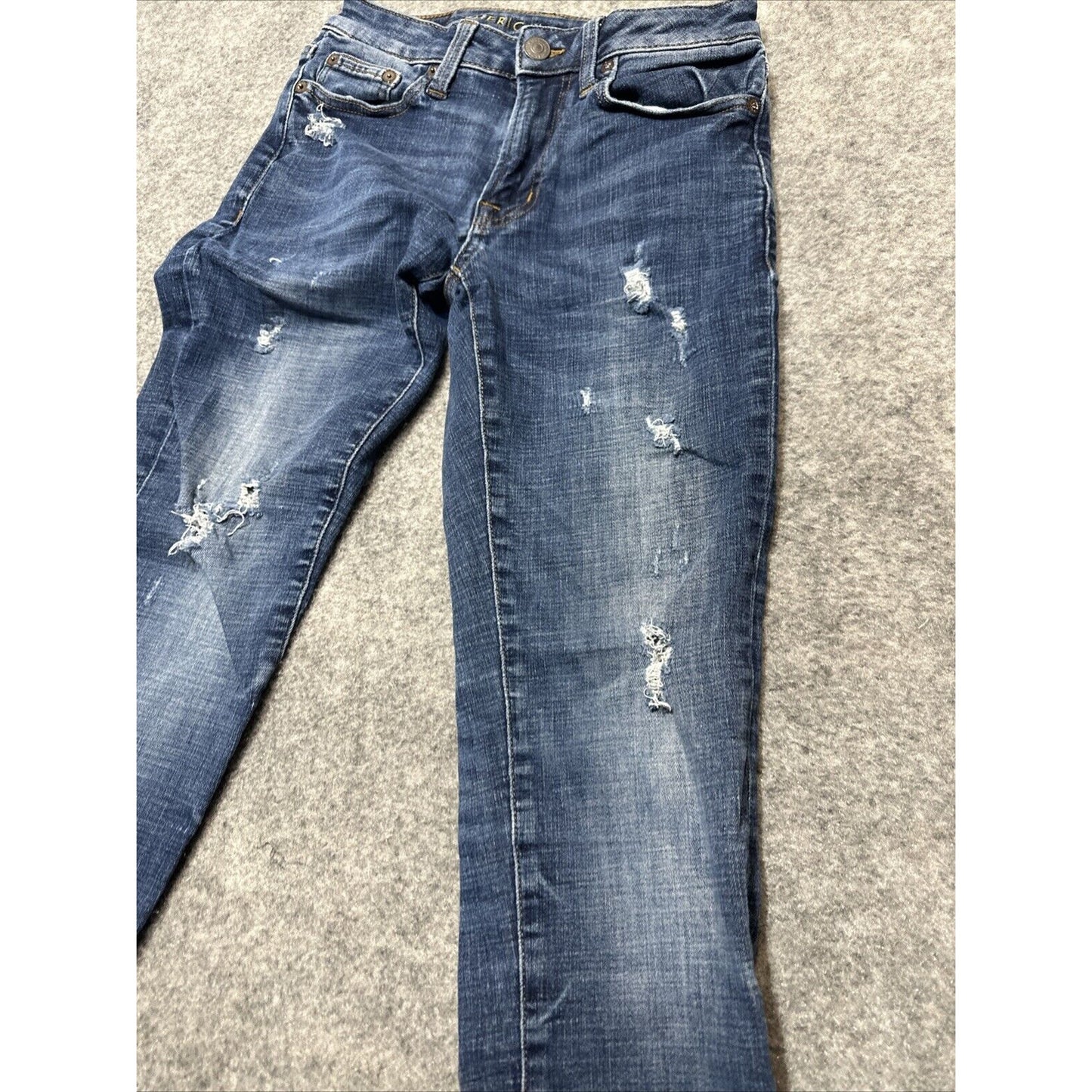 American Eagle Next Level Flex Men's Distressed Slim Straight Jeans Size 26x28