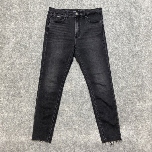 Stradivarius Skinny Jeans Women's Size UK 14 | US 10 Black Denim EUC