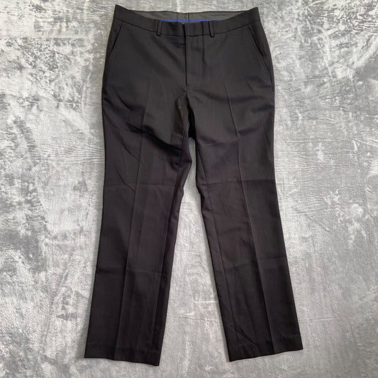 Billy London Men's Dress Pants 34x30 Black Polyester Rayon