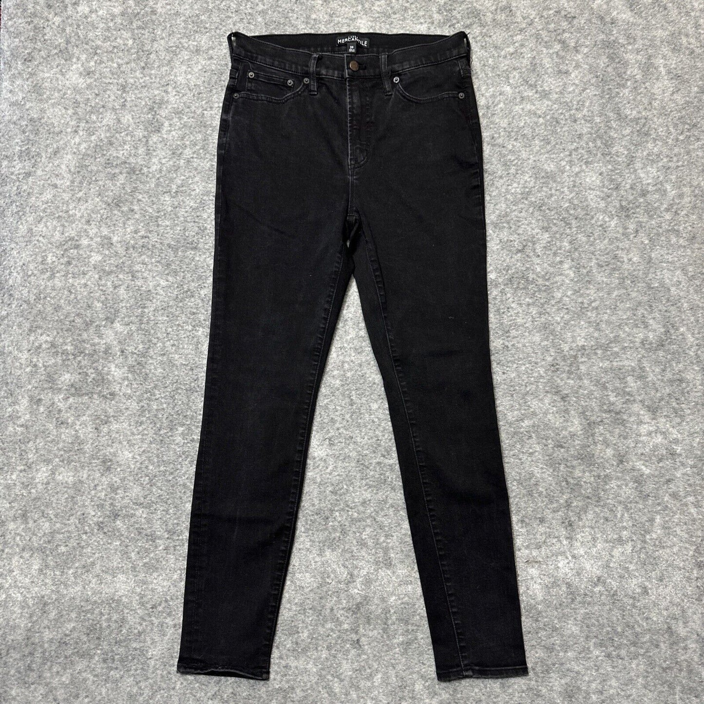 J.Crew Mercantile Women's Skinny Jeans Size 29 Black Dark Wash Denim