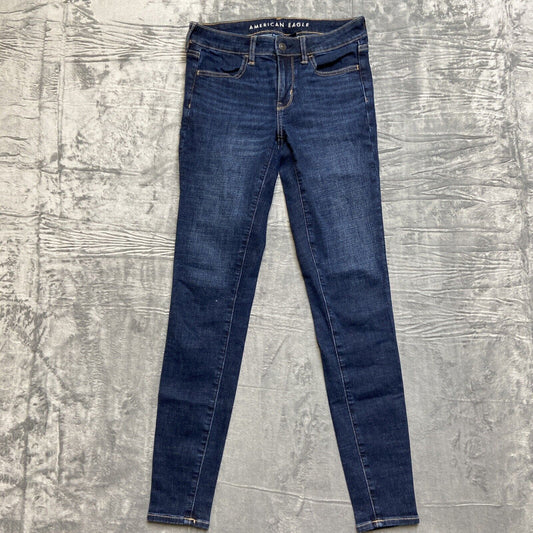American Eagle Jegging Skinny Jeans Women's Size 4 Long Blue Denim