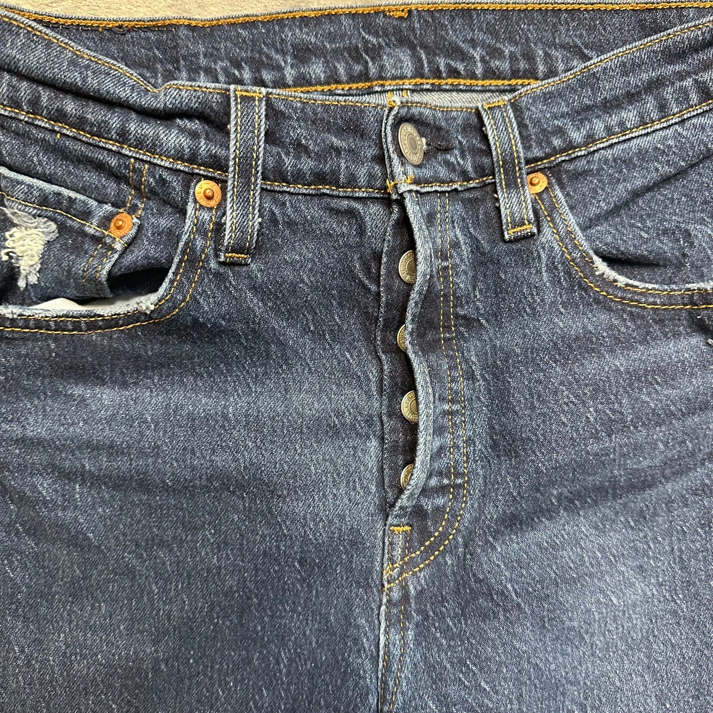 Levi's 501 Straight Jeans Women's Size 27 Blue Denim
