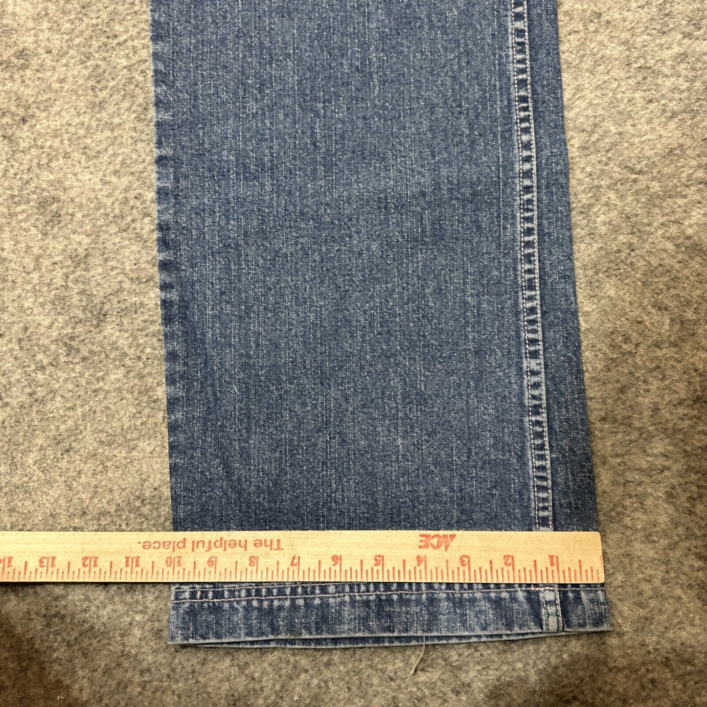 Vintage New Mossimo Gene Wide Leg Side Zip Jeans Women's Size 30 Blue Denim