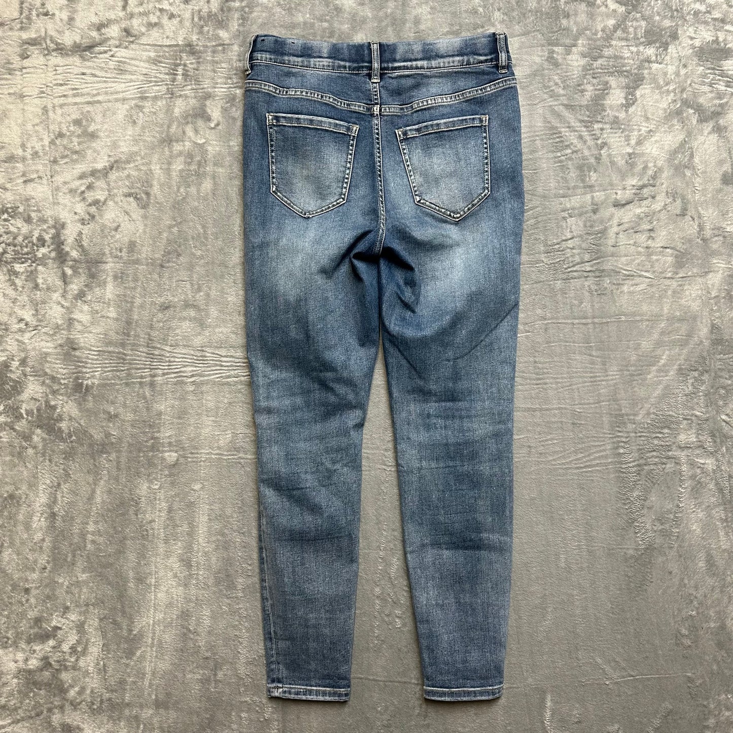 Liverpool The Ankle Skinny Jeans Women's Size 8x29 Blue Dark Wash Distressed