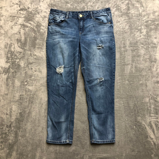 Vintage Democracy Distressed Skinny Jeans Women's Size 10 Light Blue Denim