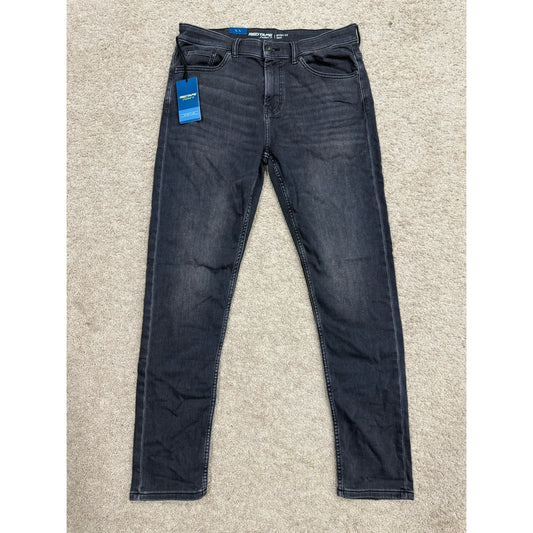 Redtape Men's Black Denim Jeans Skinny Flow+ Sport Fit Size 32x31