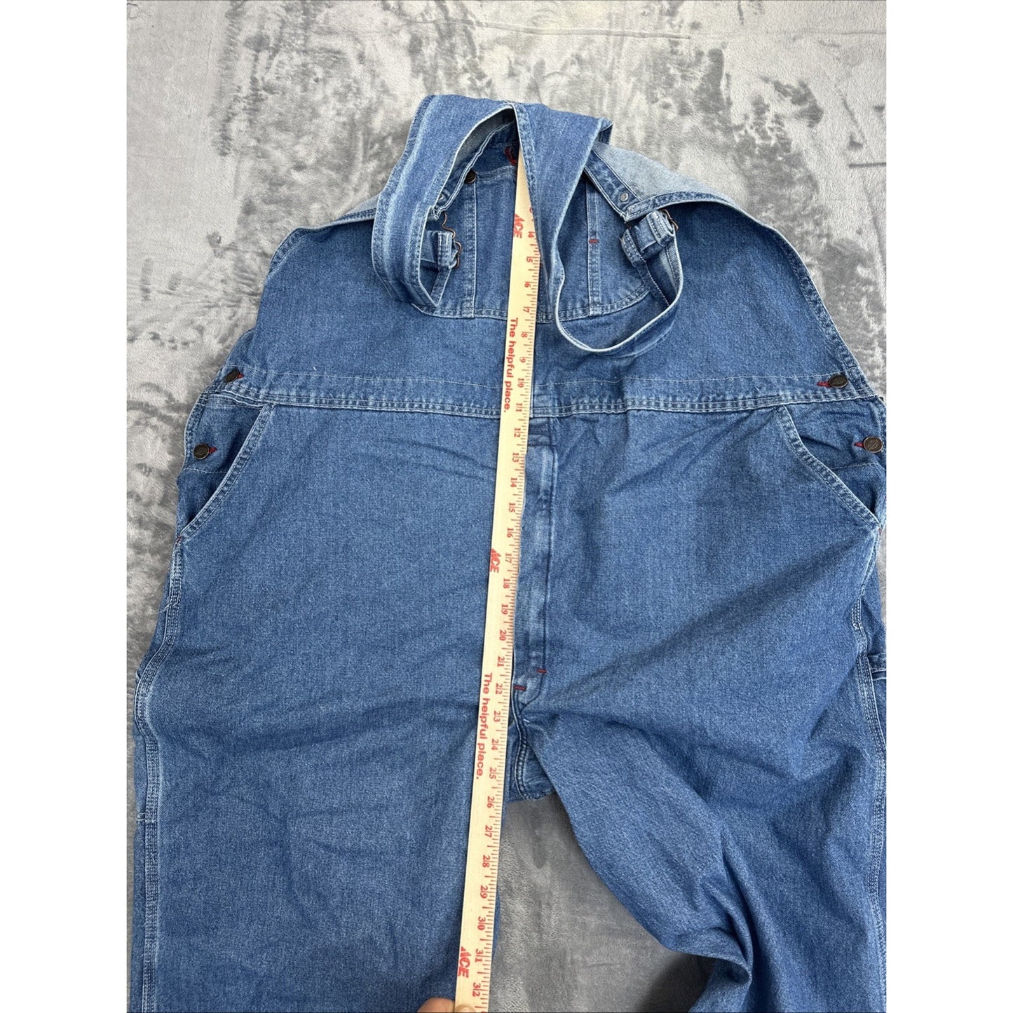 New Dickies Denim Bib Overalls Men's Size 50x30 Blue Denim