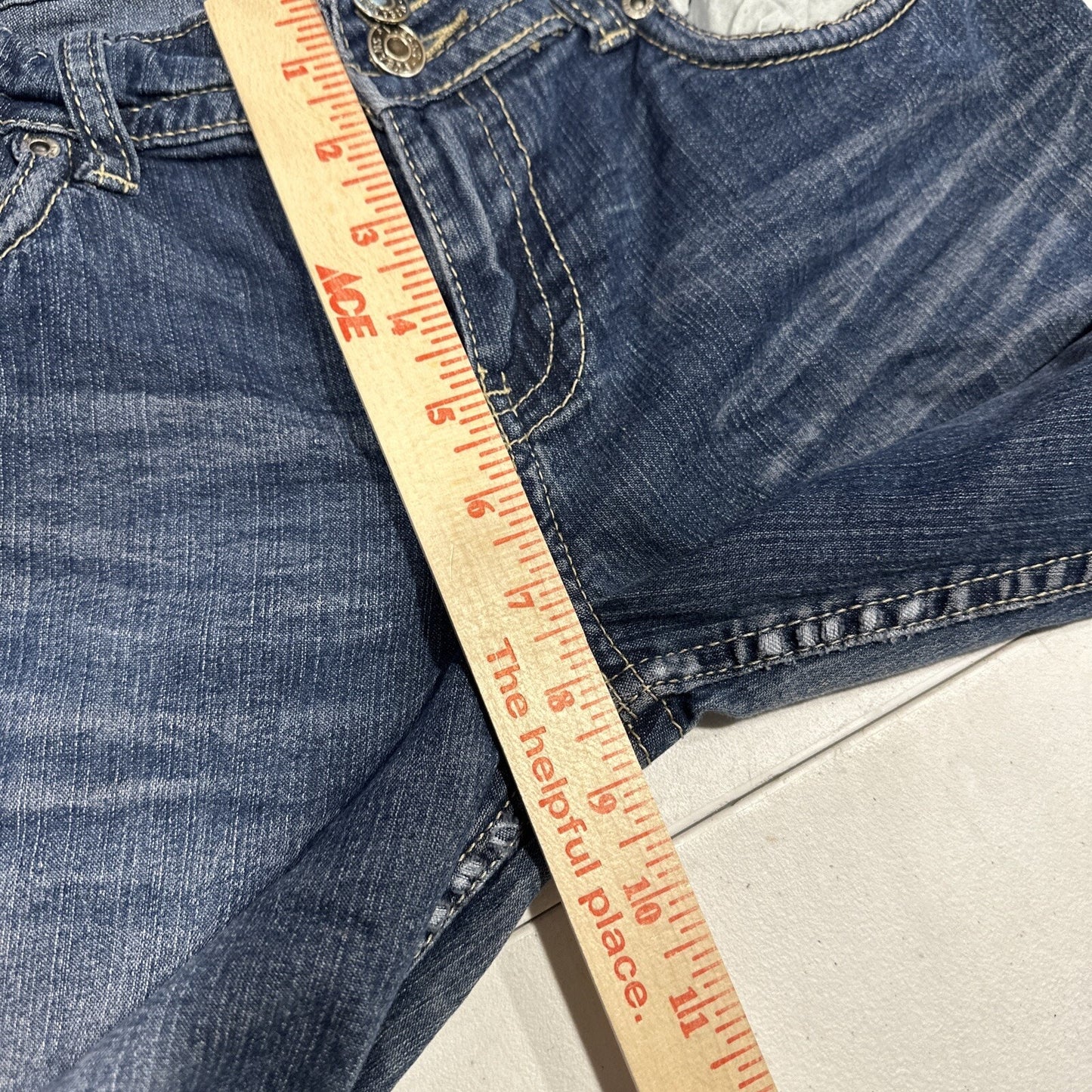 Vigoss Cuffed Capri Jeans Women’s Size 9 Blue Dark Wash Stretch Denim