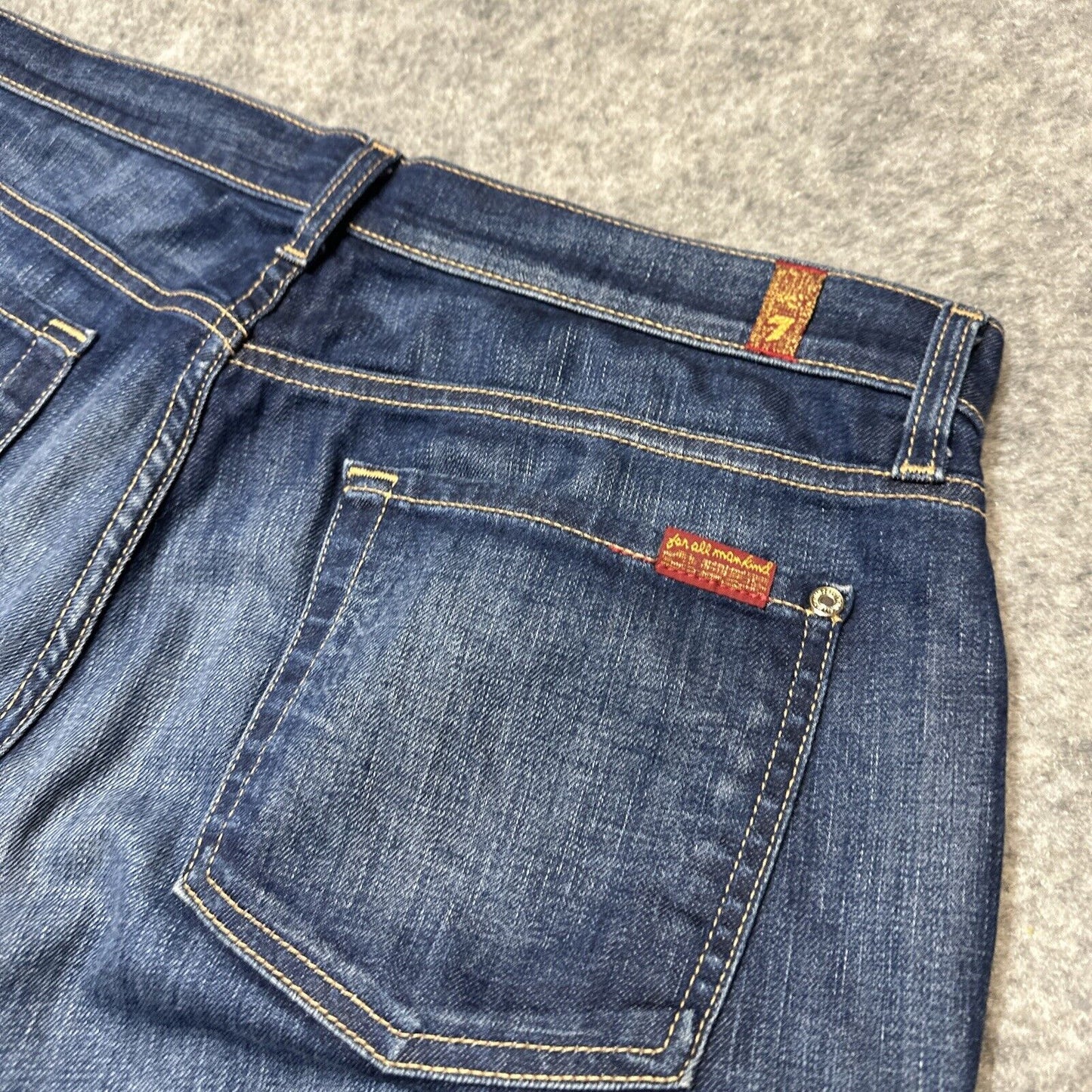 7 For All Mankind The Relaxed Skinny Jeans Men's Size 36 Blue Dark Wash Denim
