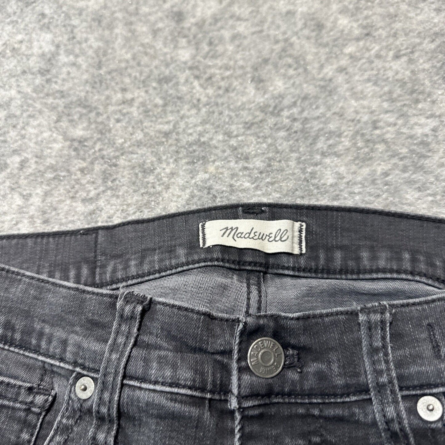 Madewell 10" High Rise Skinny Women's Jeans Size 29 Black Gray Denim