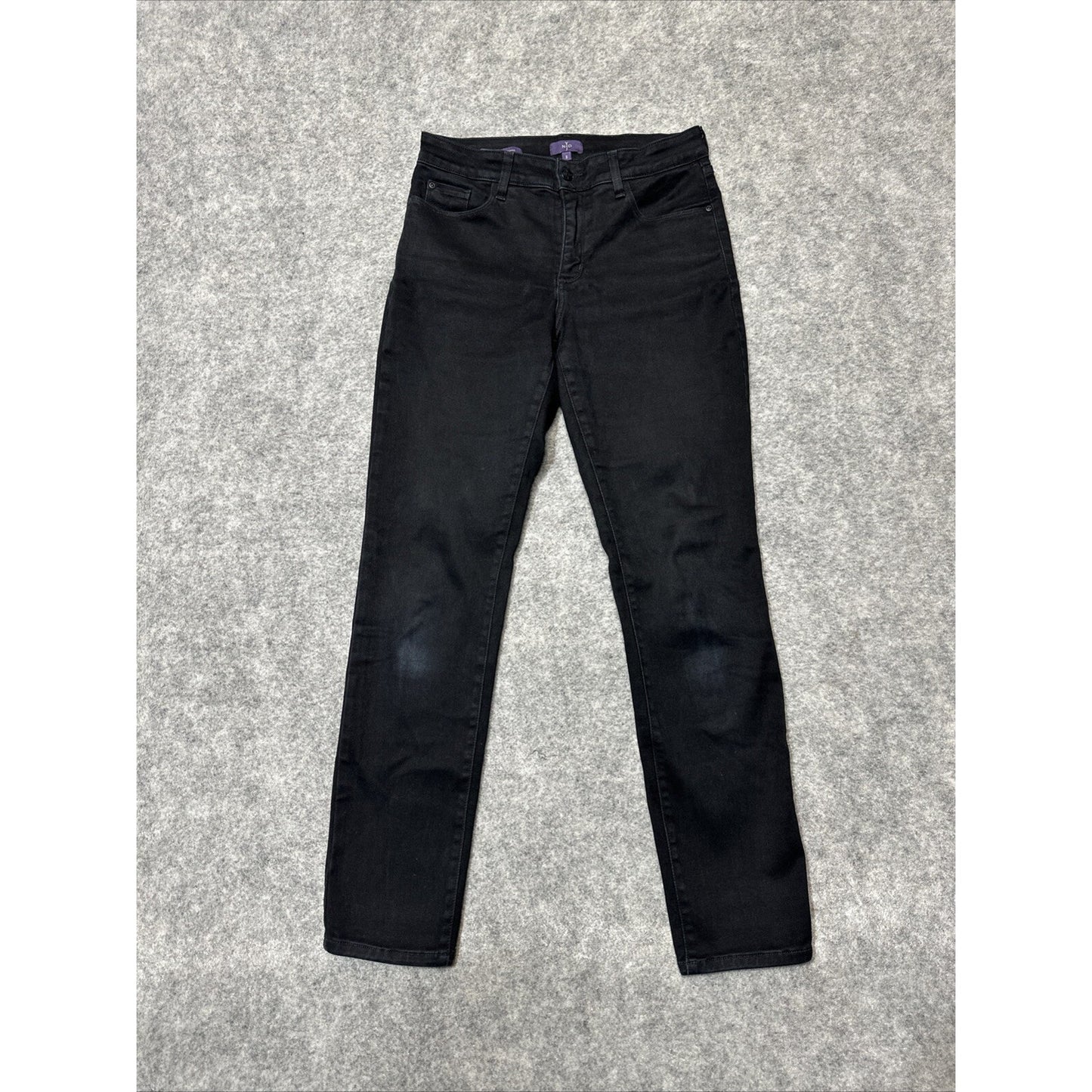 NYDJ Alina Women's Leggings Size 8 Black Dark Wash Denim