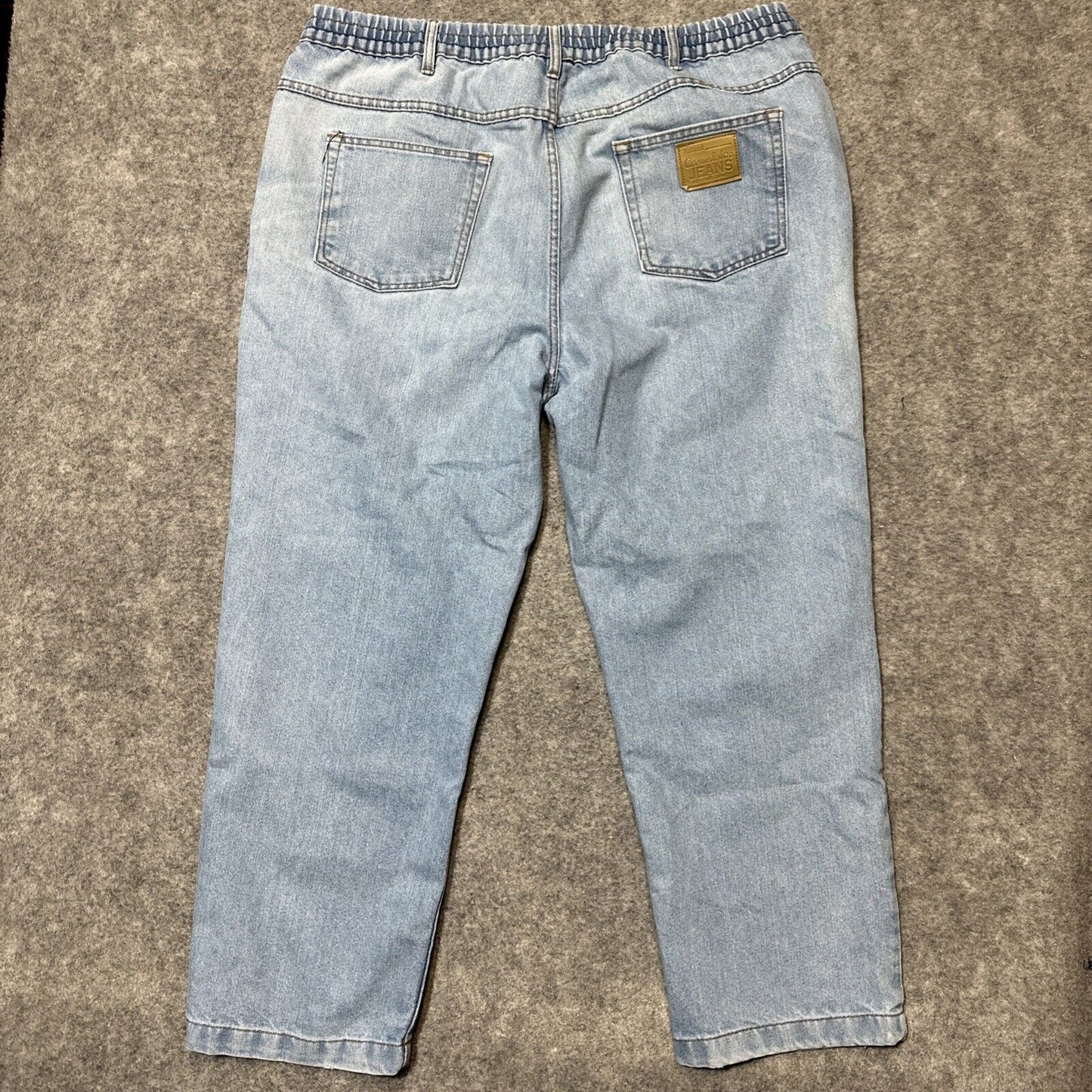 Vintage Haband Casual Joe Jeans Men's 42M Relaxed Fit Elastic Waist Light Blue