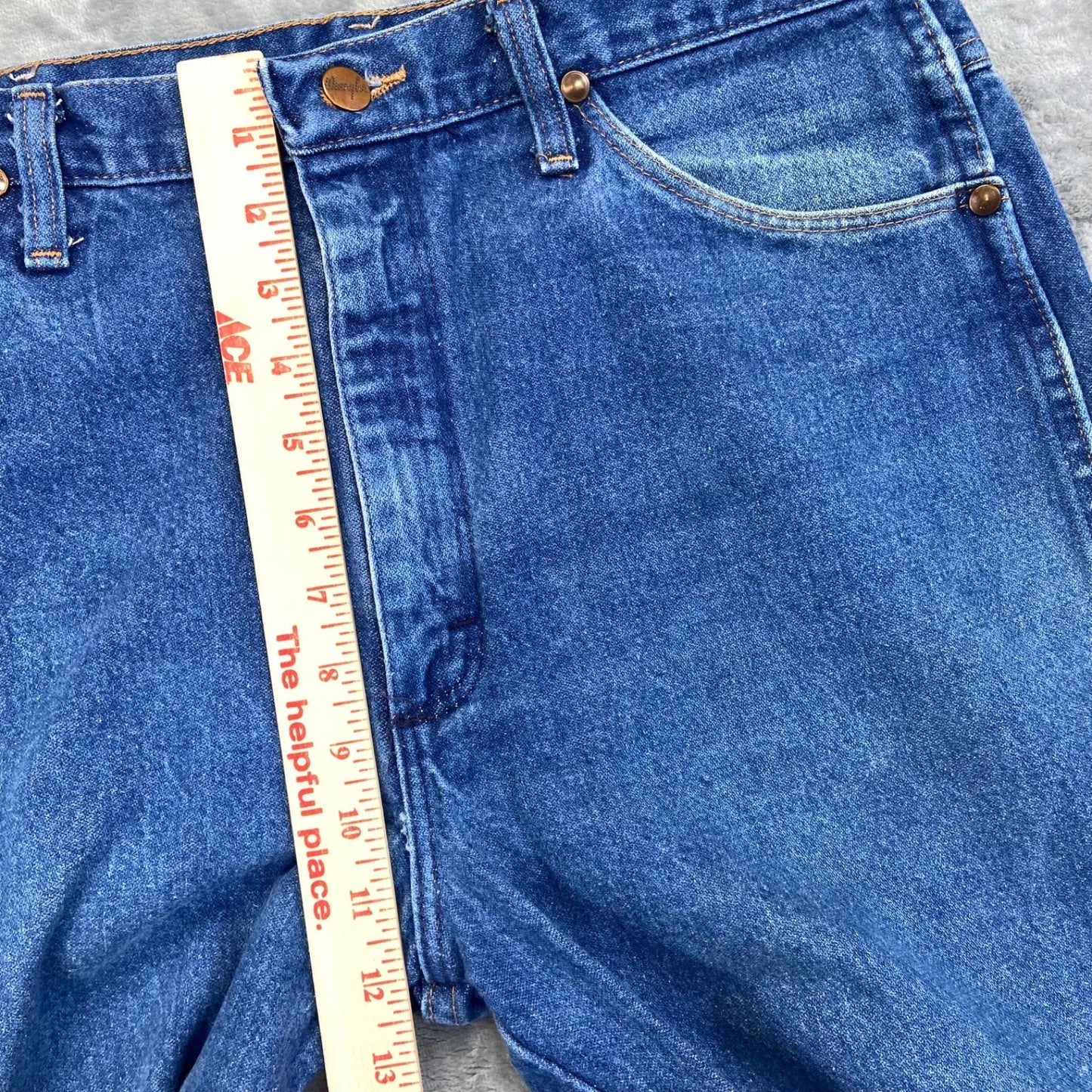 Vintage Wrangler Cowboy Cut Bootcut Jeans Men's Size 36x32 Dark Blue Denim