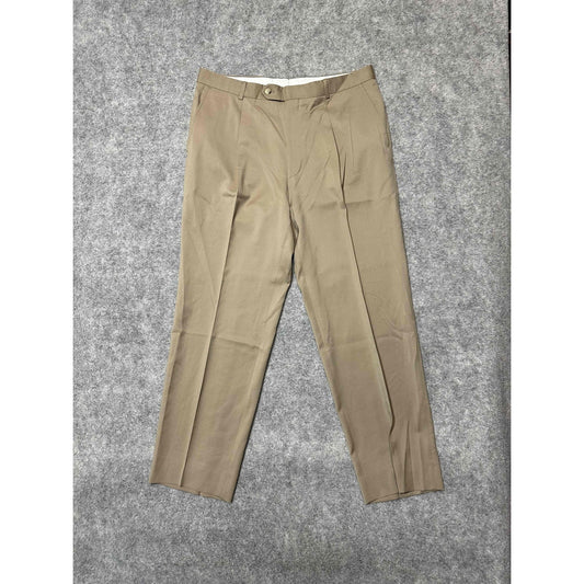 Hugo Boss Men's Pleated Dress Pants Size 38R Brown Medium Wash Pants