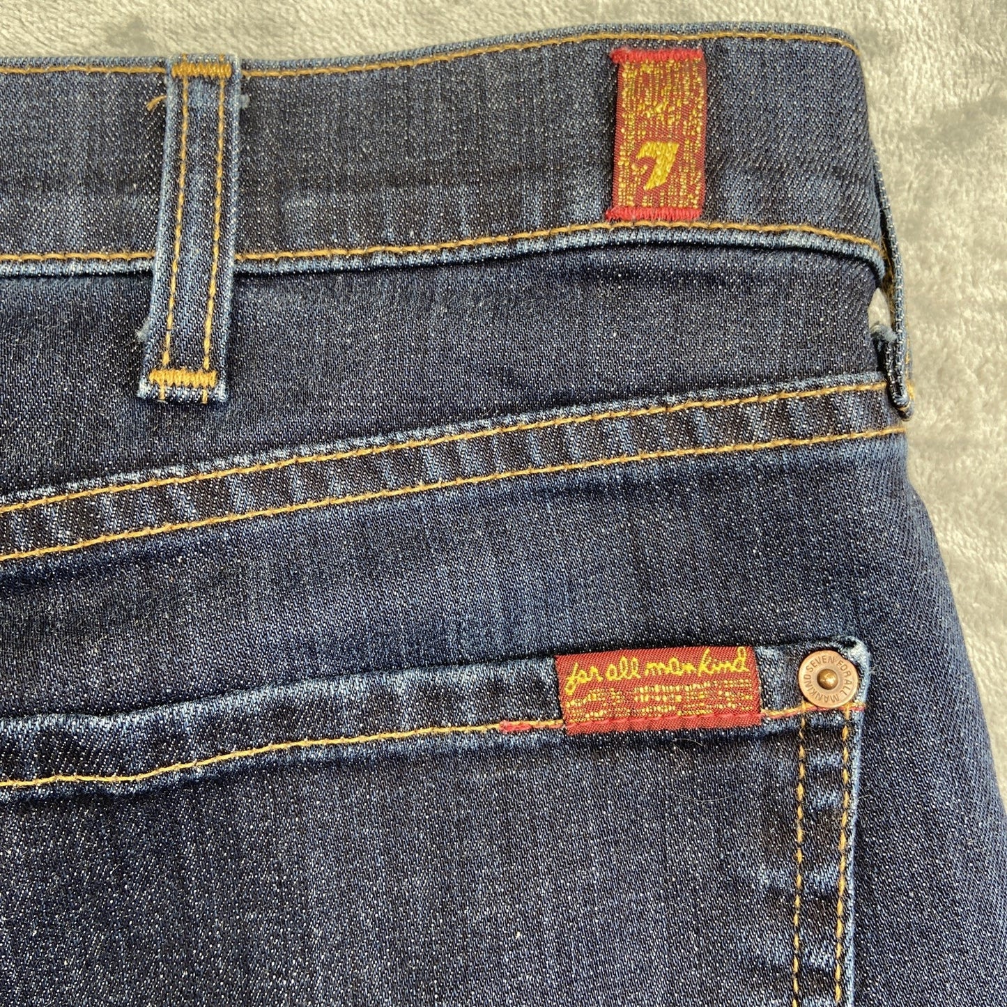 7 For All Mankind Slimmy Straight Jeans Men's Size 40 Dark Blue