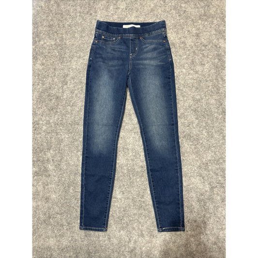 Signature Levi's Totally Shaping Pull On Skinny Women's Jeans Size 4M Blue 27x30
