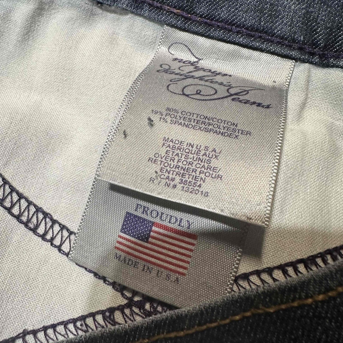 NYDJ Men's Straight Leg USA Made Jeans Size 8 Blue Dark