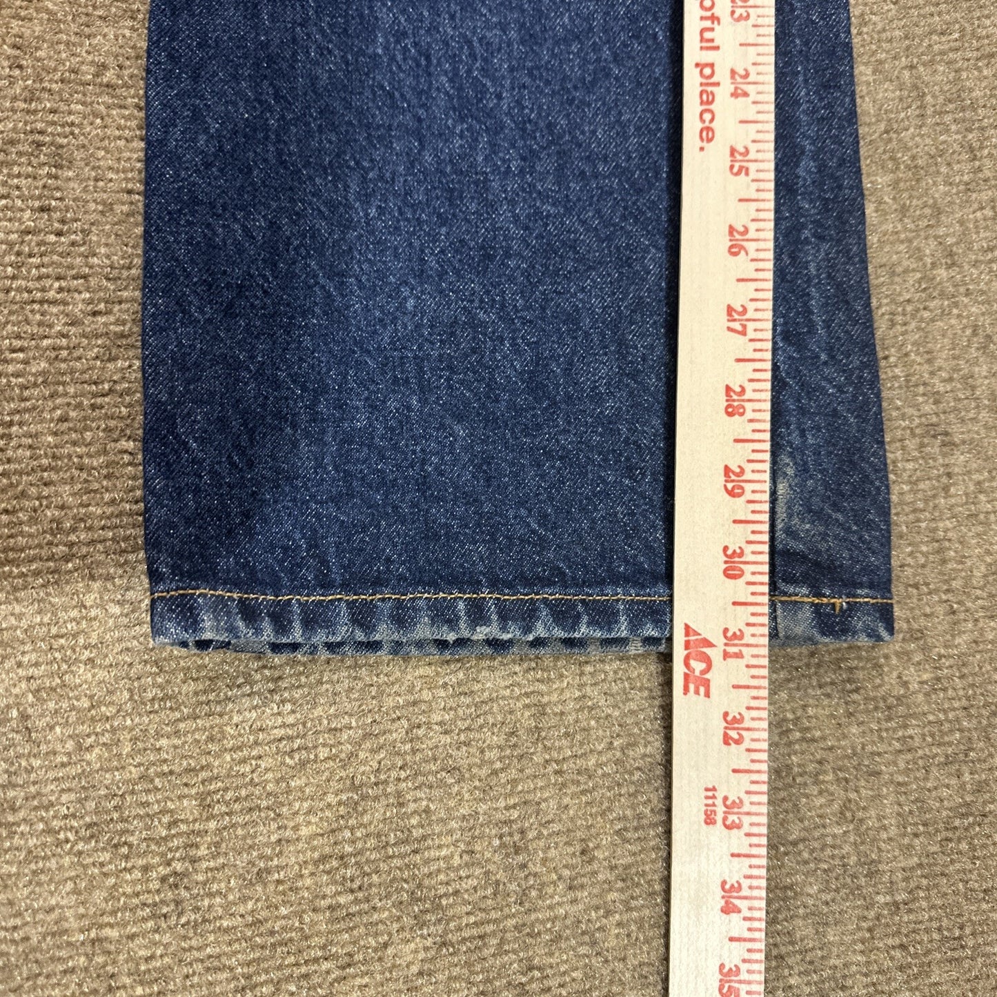 Vintage American Eagle AE Supply Dungarees Womens Jeans Size 12 Blue Dark Wash