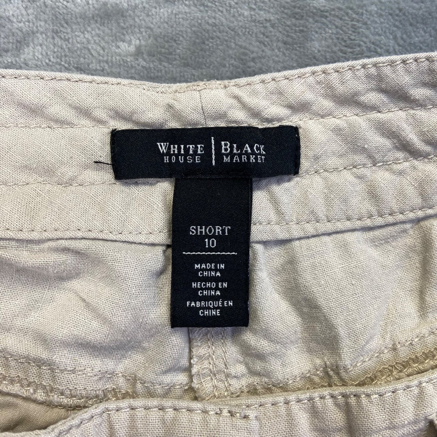 White House Black Market Women's Cargo Shorts Size 10 Beige
