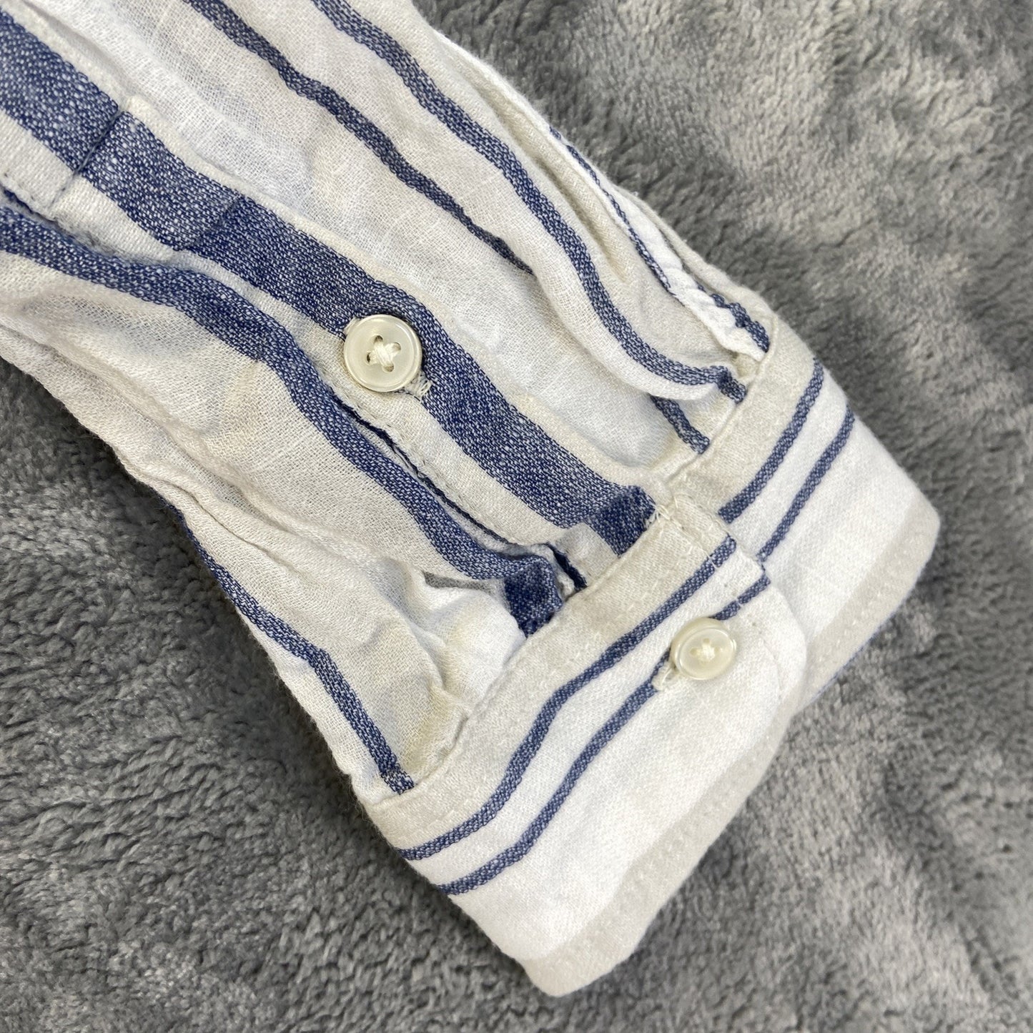 Lucky Brand Button-up Lightweight Soft Shirt Women's Size XS Blue White Stripe
