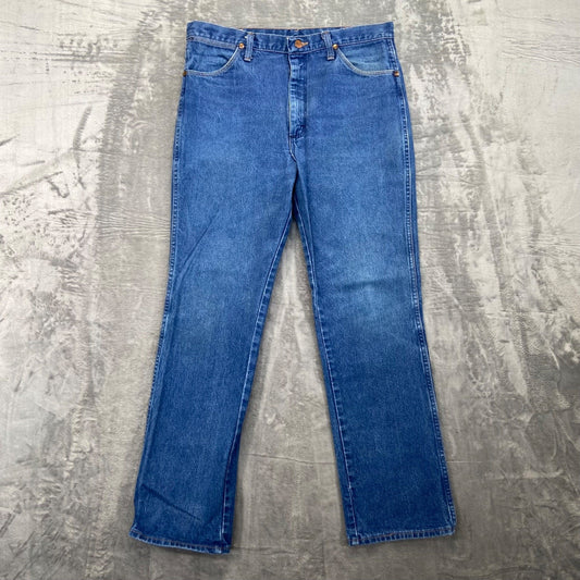 Vintage Wrangler Cowboy Cut Bootcut Jeans Men's Size 36x32 Dark Blue Denim