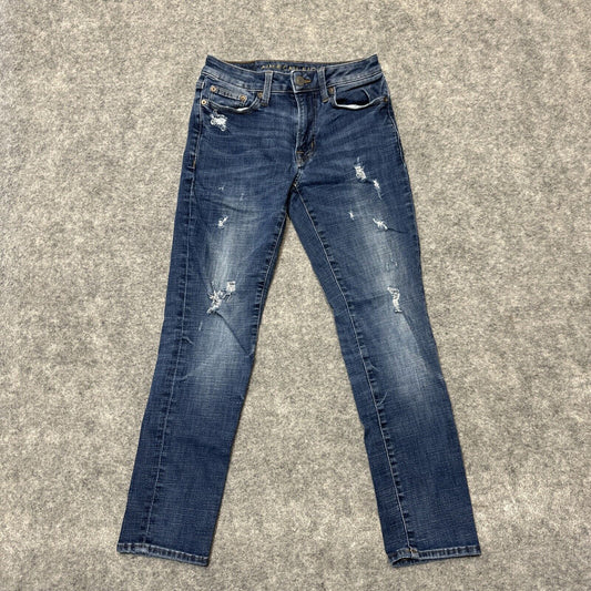 American Eagle Next Level Flex Men's Distressed Slim Straight Jeans Size 26x28