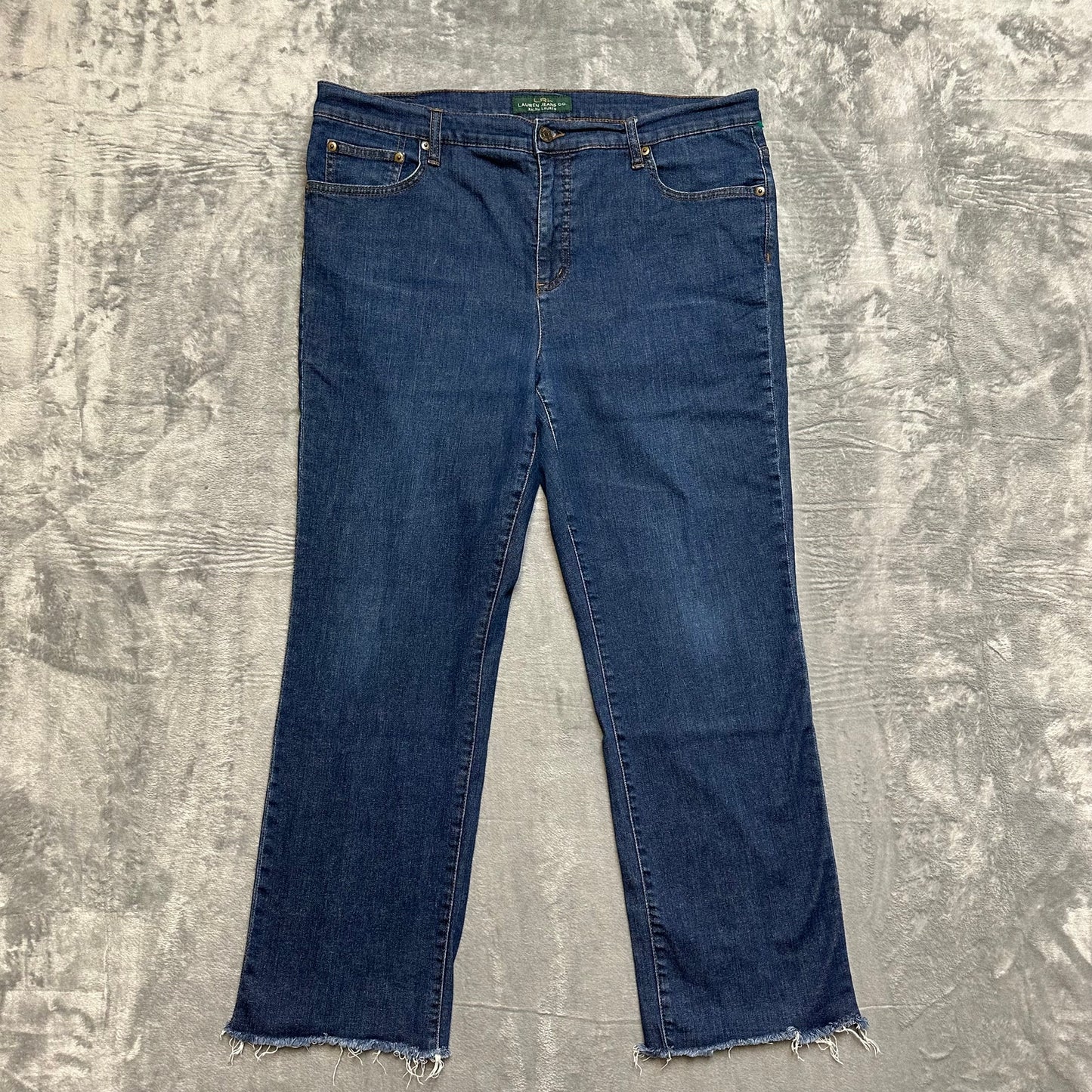 Lauren Jeans Co. Straight Jeans Women's Size 16 Blue Denim