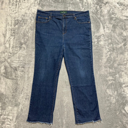 Lauren Jeans Co. Straight Jeans Women's Size 16 Blue Denim