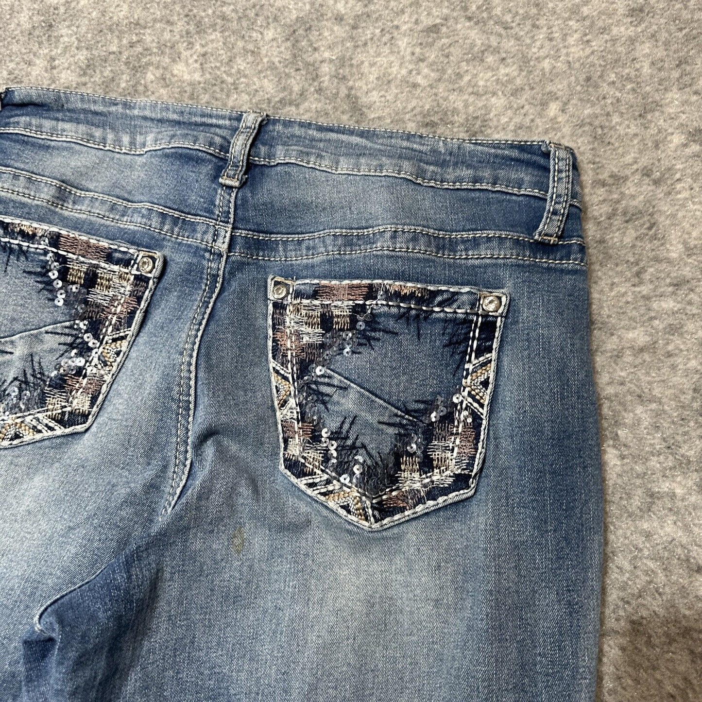 Hydraulic Wedgie High Rise Straight Women's Jeans Size 8 Blue Medium Wash Denim