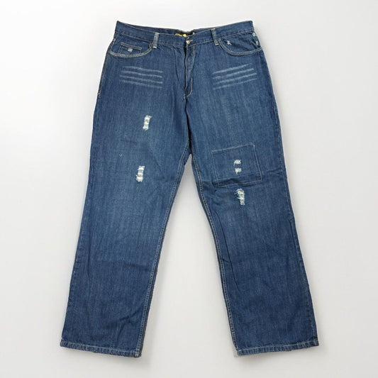 Vintage Jordan Craig Distressed Baggy Jeans Men's Size 44x34 Dark Blue Skater