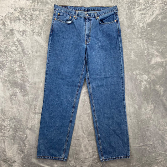 Levi's 550 Relaxed Fit Men's Jeans 38x34 Blue Denim Cotton Casual
