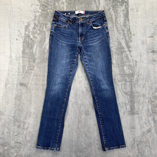 CAbi High Straight Jeans Women's Size 4 Blue Dark Wash Denim