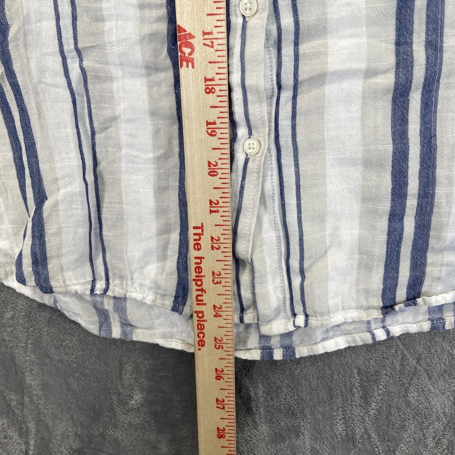 Lucky Brand Button-up Lightweight Soft Shirt Women's Size XS Blue White Stripe