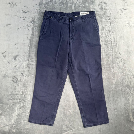 Carhartt FR Men's Straight Pants 36x30 Dark Blue Work Pants Flame Resistant