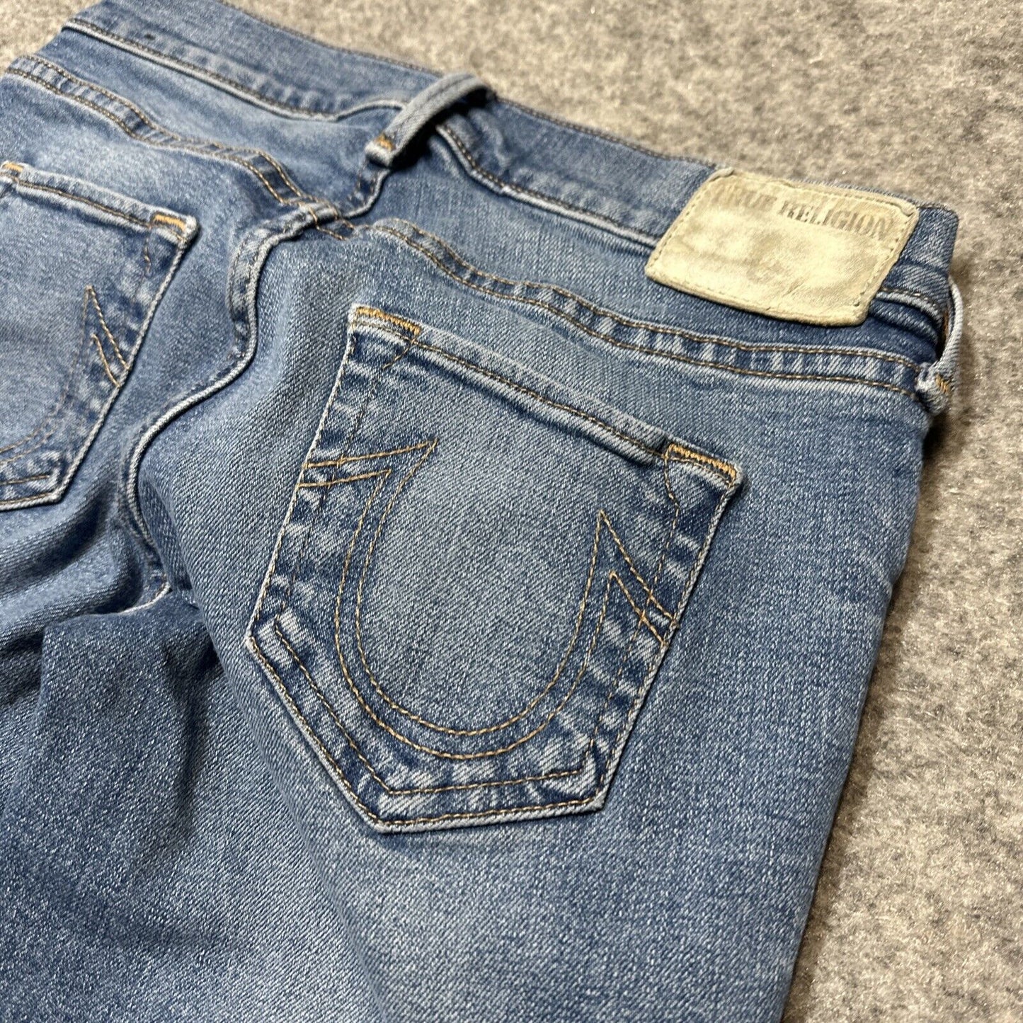 True Religion Casey Low Rise Super Skinny Jeans Women's Size 24 Light Blue Denim