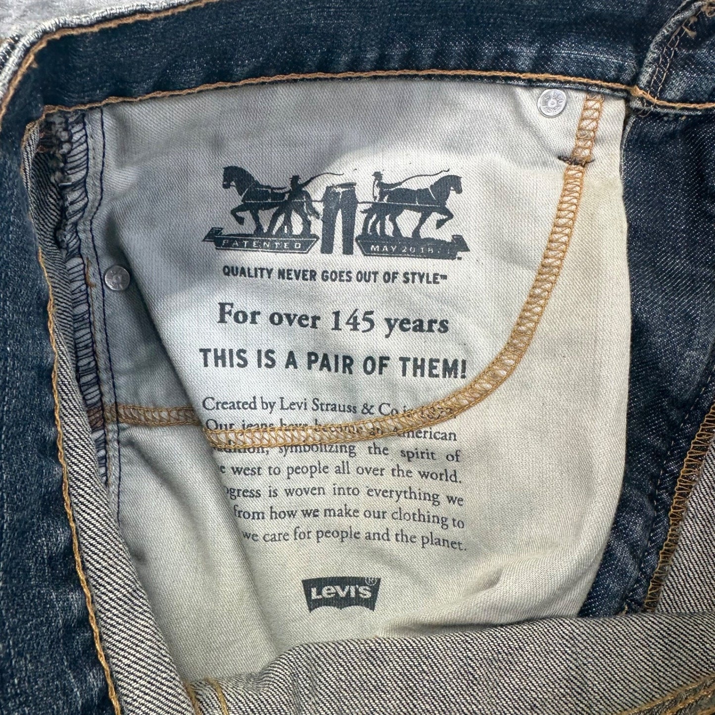 Levi's 505 Men's Straight Jeans Size 34x30 Blue Denim #534424