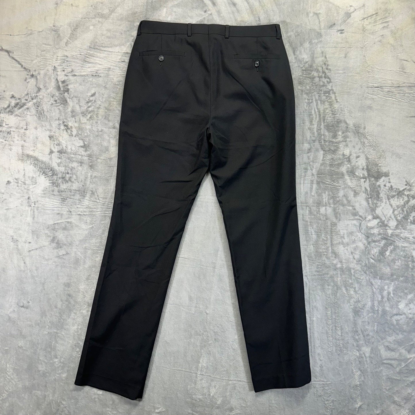 Billy London Men's Black Dress Pants Size 34x32 Slim Fit #534424