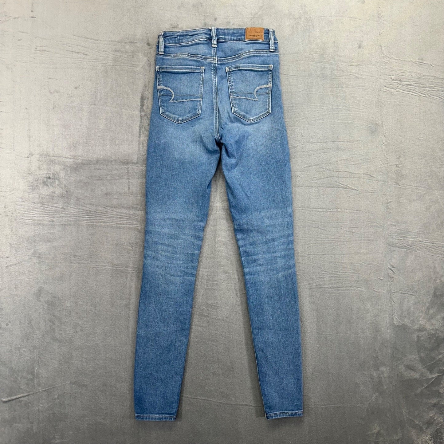 American Eagle Women's Super Hi-Rise Jegging Size 4 Light Blue Denim #1881